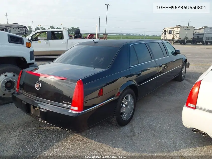 2006 Cadillac Dts Professional VIN: 1GEEH96Y86U550801 Lot: 45475665