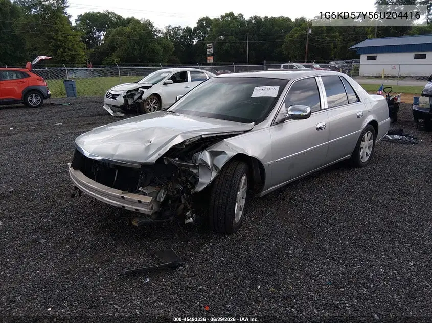 2006 Cadillac Dts 1Sb VIN: 1G6KD57Y56U204416 Lot: 45493336