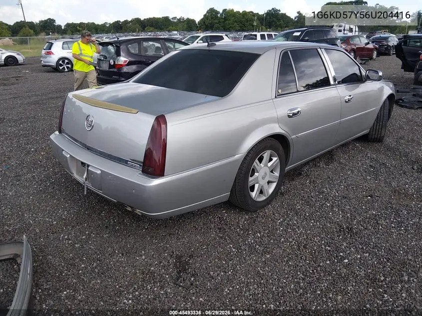 2006 Cadillac Dts 1Sb VIN: 1G6KD57Y56U204416 Lot: 45493336