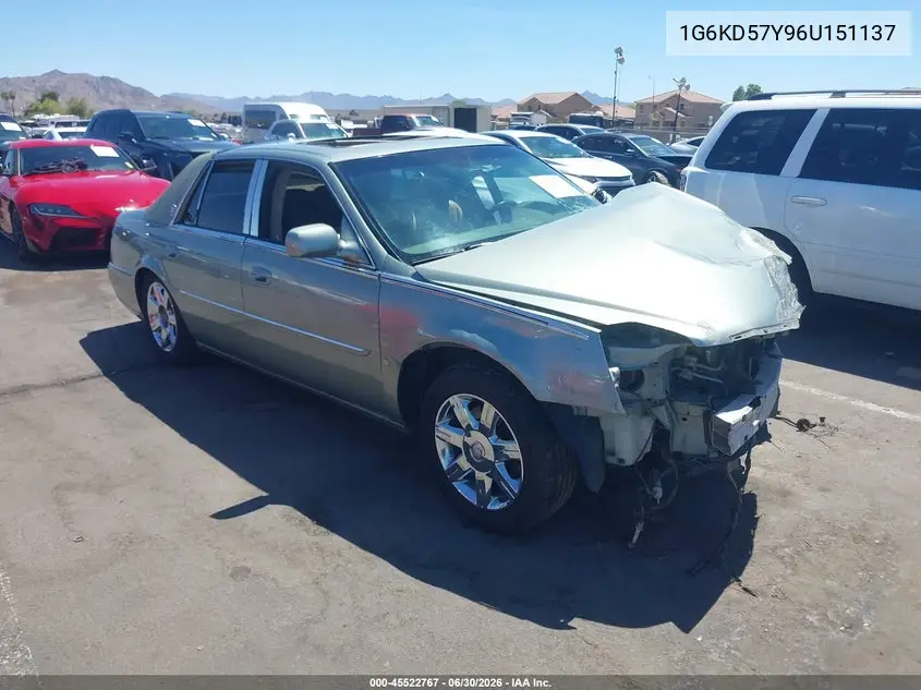 2006 Cadillac Dts 1Sb VIN: 1G6KD57Y96U151137 Lot: 45522767