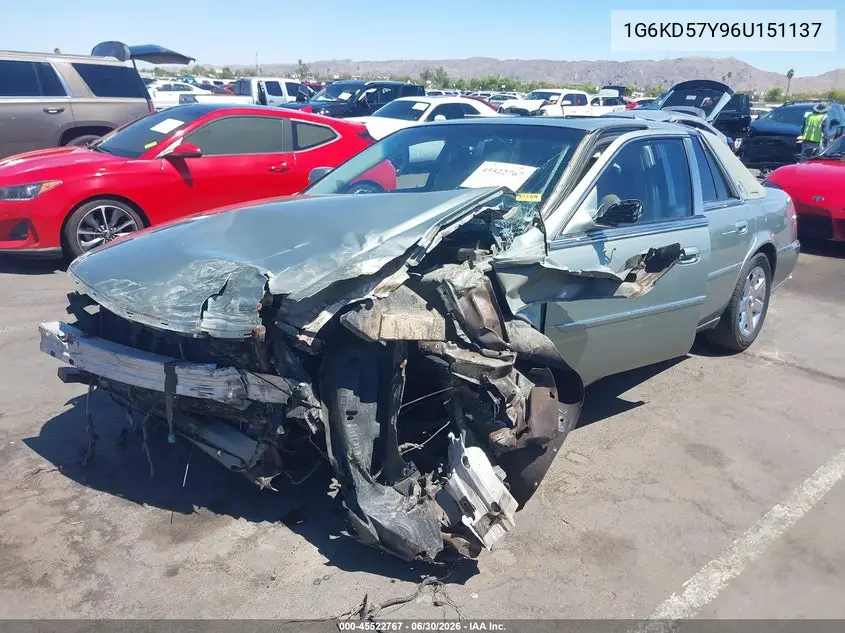 2006 Cadillac Dts 1Sb VIN: 1G6KD57Y96U151137 Lot: 45522767