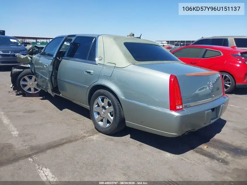 2006 Cadillac Dts 1Sb VIN: 1G6KD57Y96U151137 Lot: 45522767