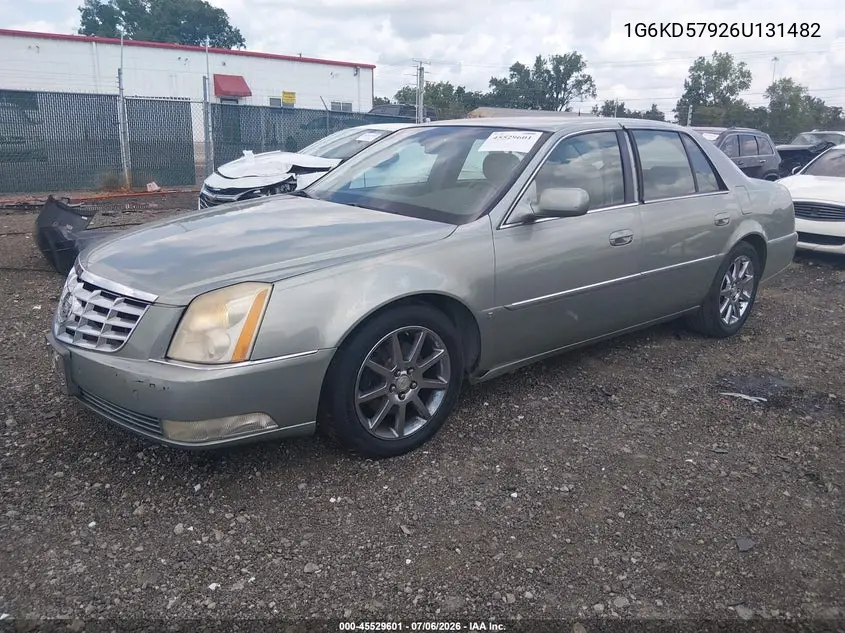 2006 Cadillac Dts 1Se VIN: 1G6KD57926U131482 Lot: 45529601