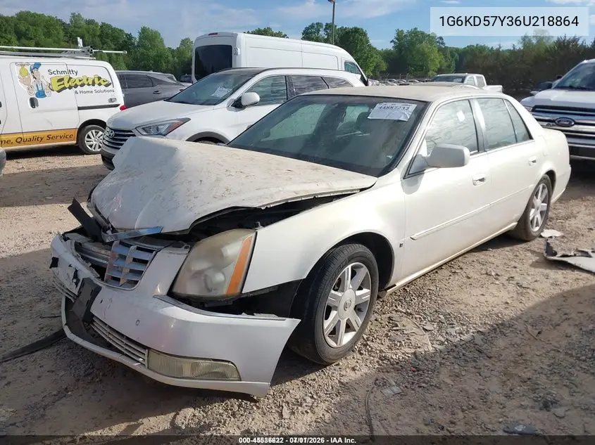 2006 Cadillac Dts Standard VIN: 1G6KD57Y36U218864 Lot: 45536622