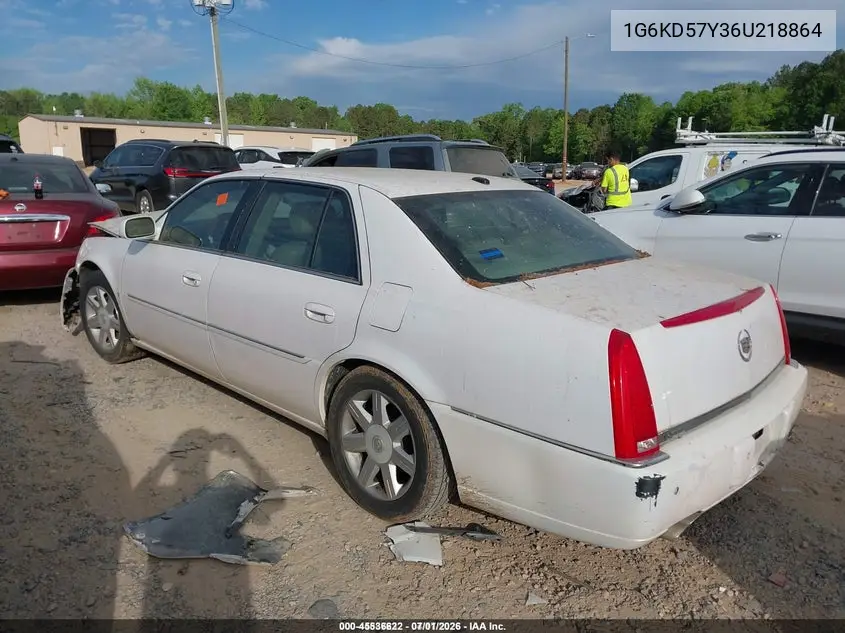 2006 Cadillac Dts Standard VIN: 1G6KD57Y36U218864 Lot: 45536622