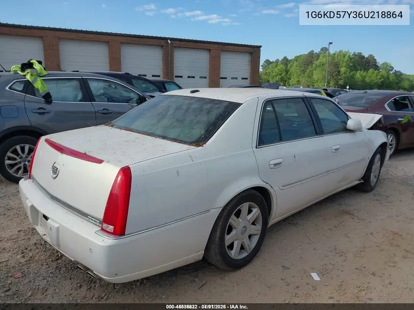 2006 Cadillac Dts Standard VIN: 1G6KD57Y36U218864 Lot: 45536622