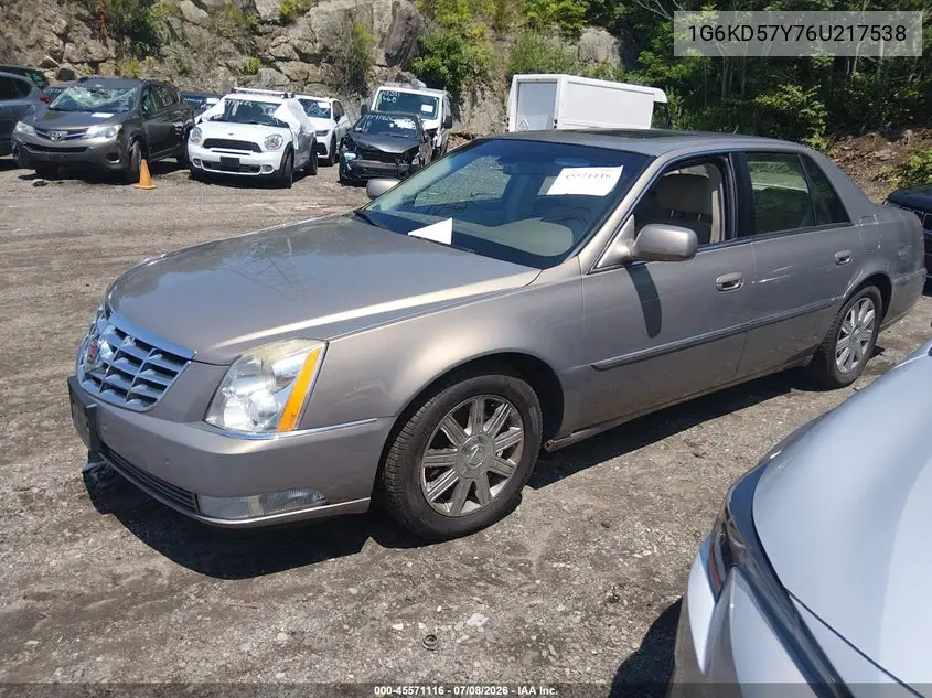 2006 Cadillac Dts 1Sb VIN: 1G6KD57Y76U217538 Lot: 45571116