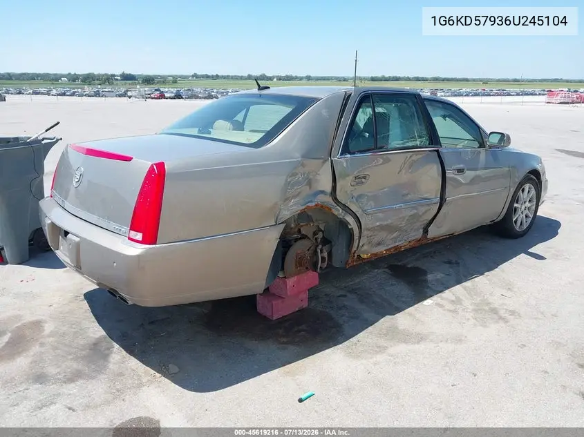 2006 Cadillac Dts 1Se VIN: 1G6KD57936U245104 Lot: 45619216