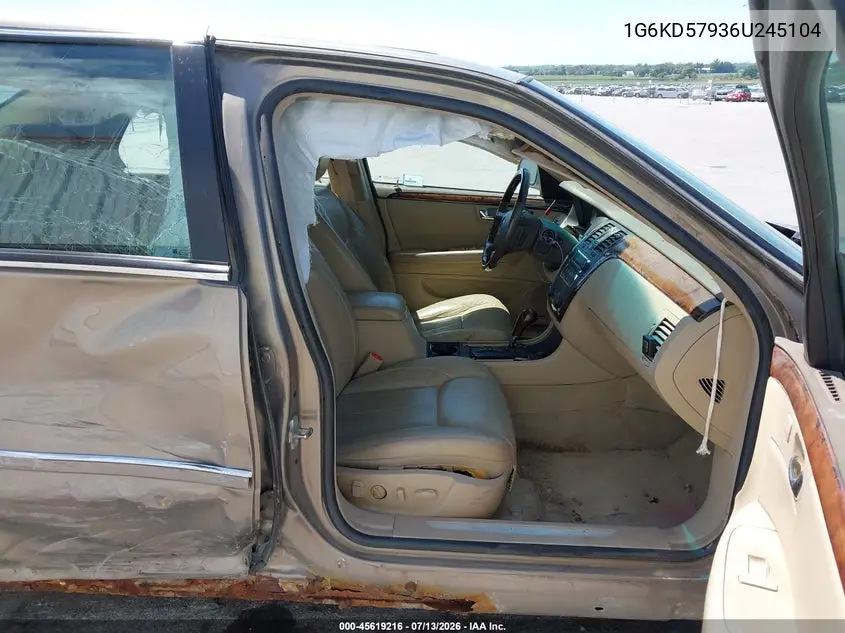 2006 Cadillac Dts 1Se VIN: 1G6KD57936U245104 Lot: 45619216