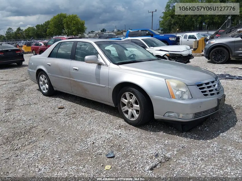 2006 Cadillac Dts 1Sb VIN: 1G6KD57Y06U127776 Lot: 45640443