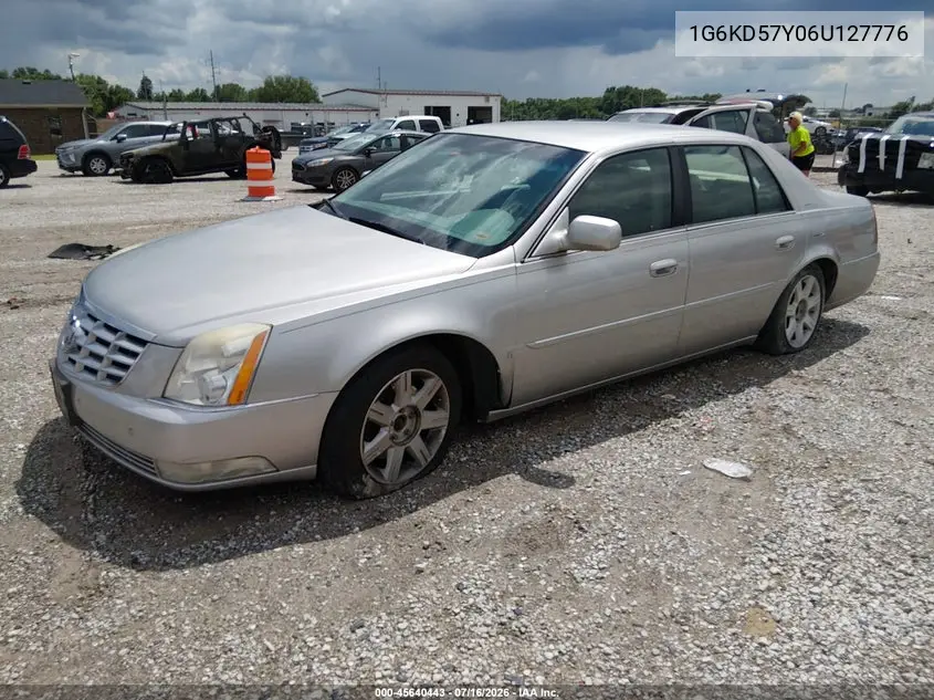 2006 Cadillac Dts 1Sb VIN: 1G6KD57Y06U127776 Lot: 45640443