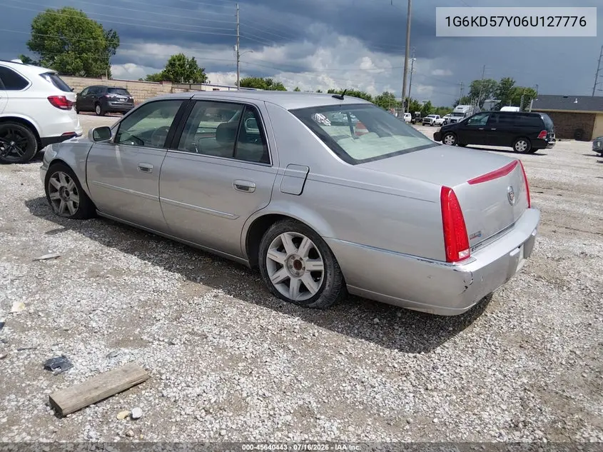 2006 Cadillac Dts 1Sb VIN: 1G6KD57Y06U127776 Lot: 45640443