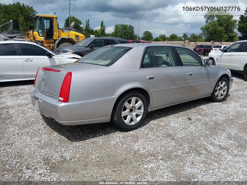 2006 Cadillac Dts 1Sb VIN: 1G6KD57Y06U127776 Lot: 45640443