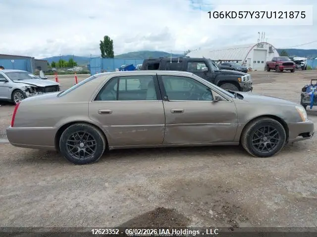 2007 Cadillac Dts VIN: 1G6KD57Y37U121875 Lot: 12623352