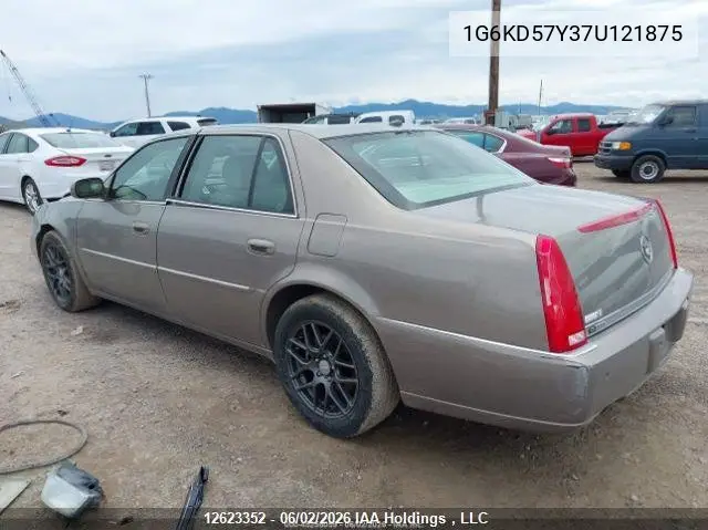 2007 Cadillac Dts VIN: 1G6KD57Y37U121875 Lot: 12623352