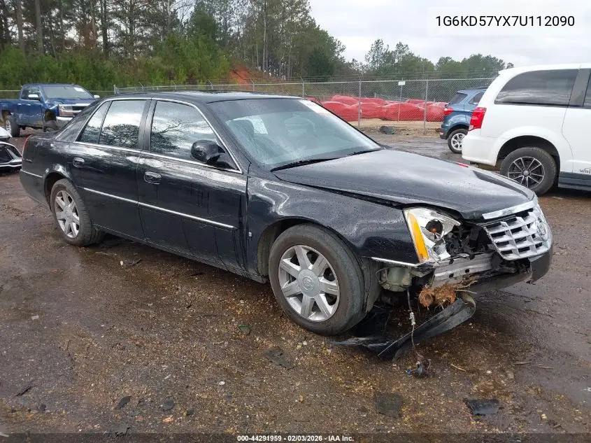 2007 Cadillac Dts Luxury I VIN: 1G6KD57YX7U112090 Lot: 44291959