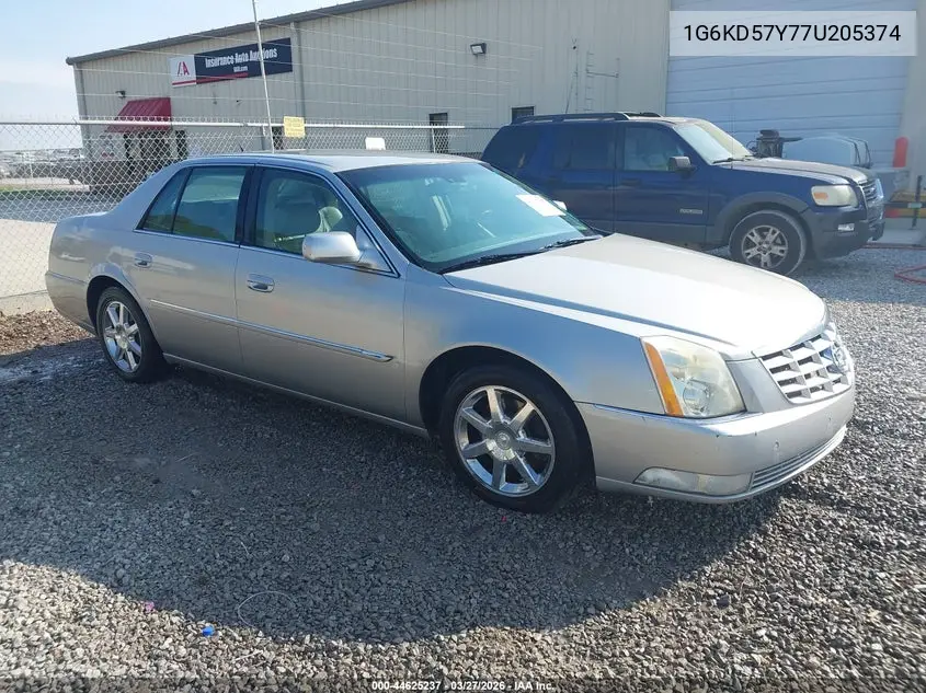 2007 Cadillac Dts Luxury Ii VIN: 1G6KD57Y77U205374 Lot: 44625237