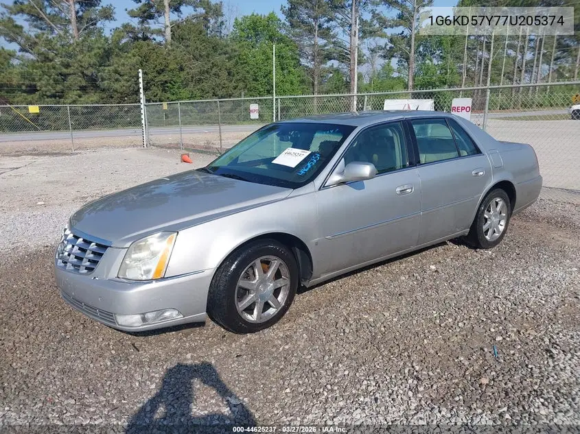 2007 Cadillac Dts Luxury Ii VIN: 1G6KD57Y77U205374 Lot: 44625237