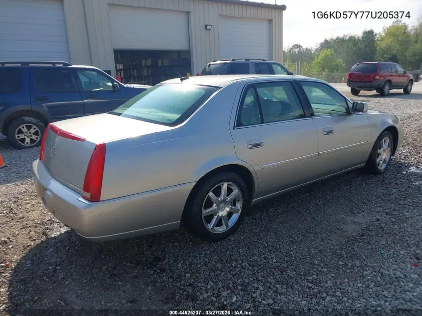 2007 Cadillac Dts Luxury Ii VIN: 1G6KD57Y77U205374 Lot: 44625237