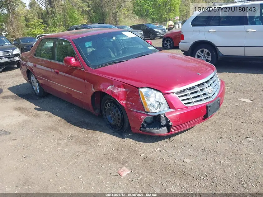 2007 Cadillac Dts Luxury I VIN: 1G6KD57Y27U180643 Lot: 45005758