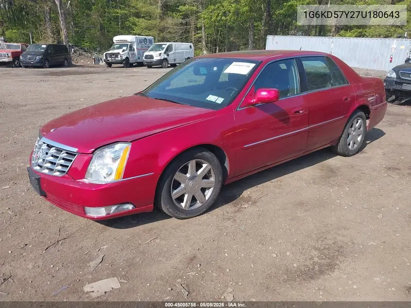 2007 Cadillac Dts Luxury I VIN: 1G6KD57Y27U180643 Lot: 45005758