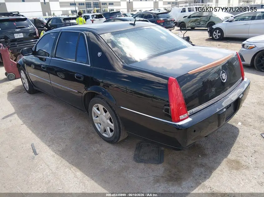 2007 Cadillac Dts Luxury I VIN: 1G6KD57YX7U208155 Lot: 45335999