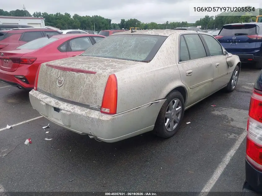 2007 Cadillac Dts Professional V8 VIN: 1G6KD57Y97U205554 Lot: 45357031