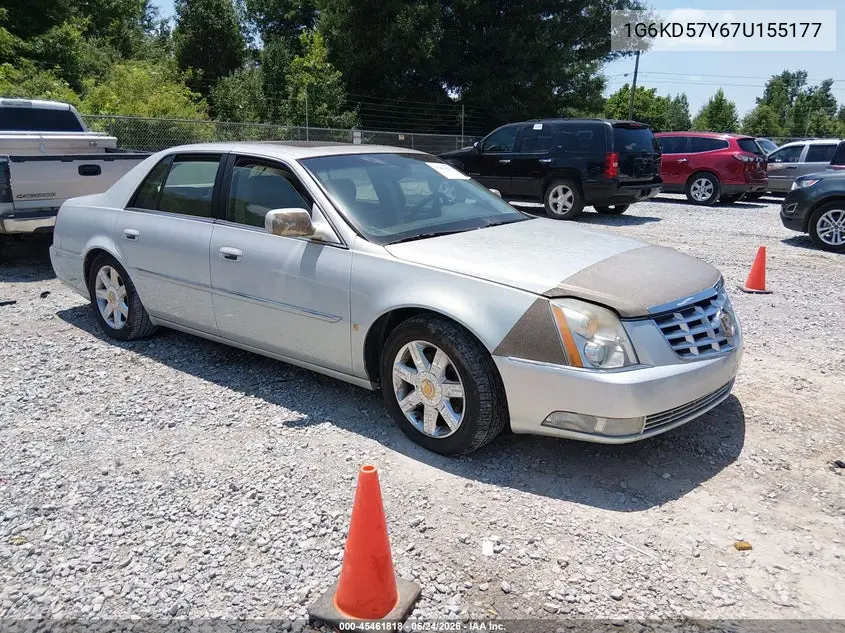 2007 Cadillac Dts Professional V8 VIN: 1G6KD57Y67U155177 Lot: 45461818