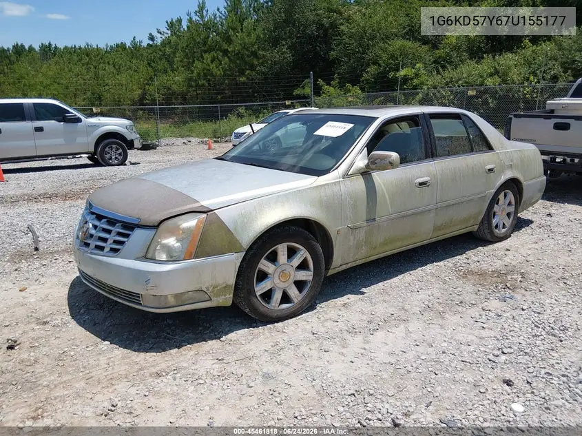 2007 Cadillac Dts Professional V8 VIN: 1G6KD57Y67U155177 Lot: 45461818
