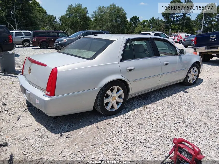 2007 Cadillac Dts Professional V8 VIN: 1G6KD57Y67U155177 Lot: 45461818