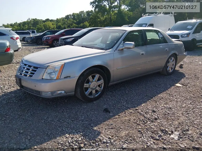 2007 Cadillac Dts Luxury I VIN: 1G6KD57Y47U210127 Lot: 45524932