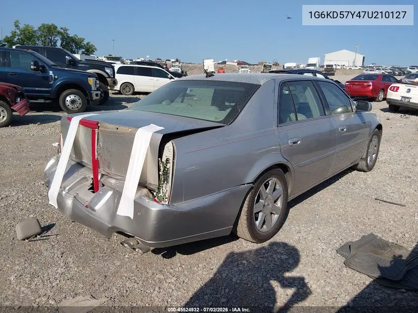 2007 Cadillac Dts Luxury I VIN: 1G6KD57Y47U210127 Lot: 45524932