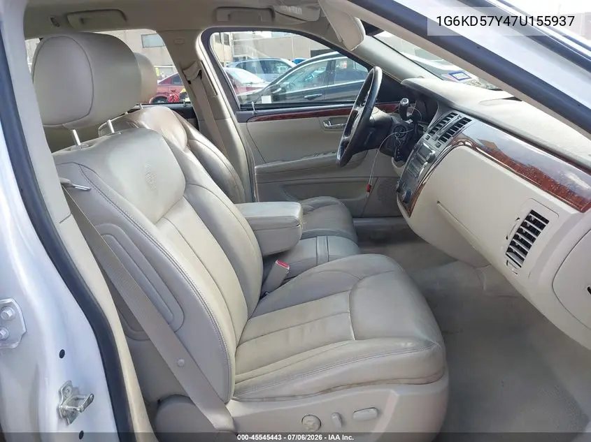 2007 Cadillac Dts Luxury I VIN: 1G6KD57Y47U155937 Lot: 45545443