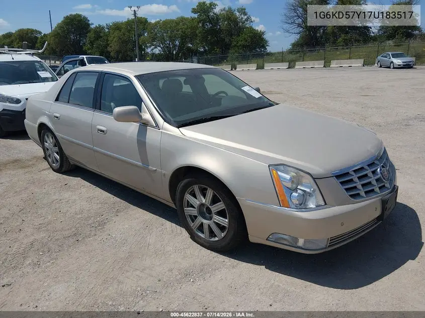 2007 Cadillac Dts Luxury Ii VIN: 1G6KD57Y17U183517 Lot: 45622837