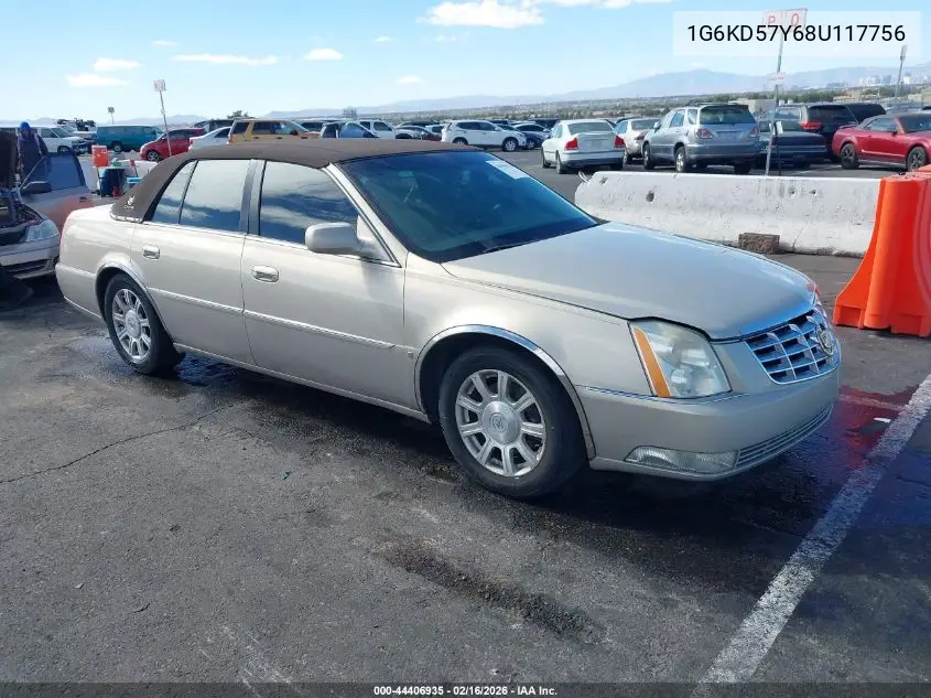 2008 Cadillac Dts 1Sa VIN: 1G6KD57Y68U117756 Lot: 44406935