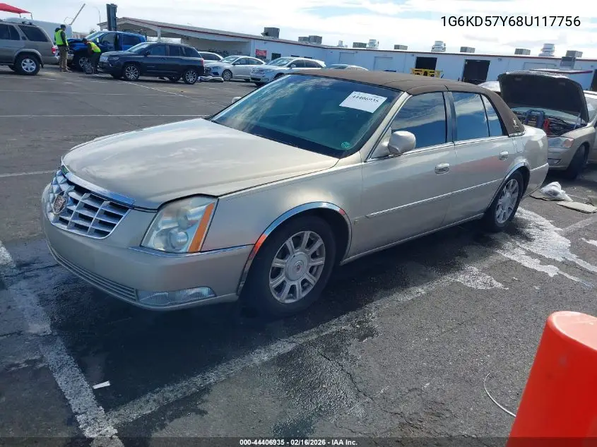 2008 Cadillac Dts 1Sa VIN: 1G6KD57Y68U117756 Lot: 44406935
