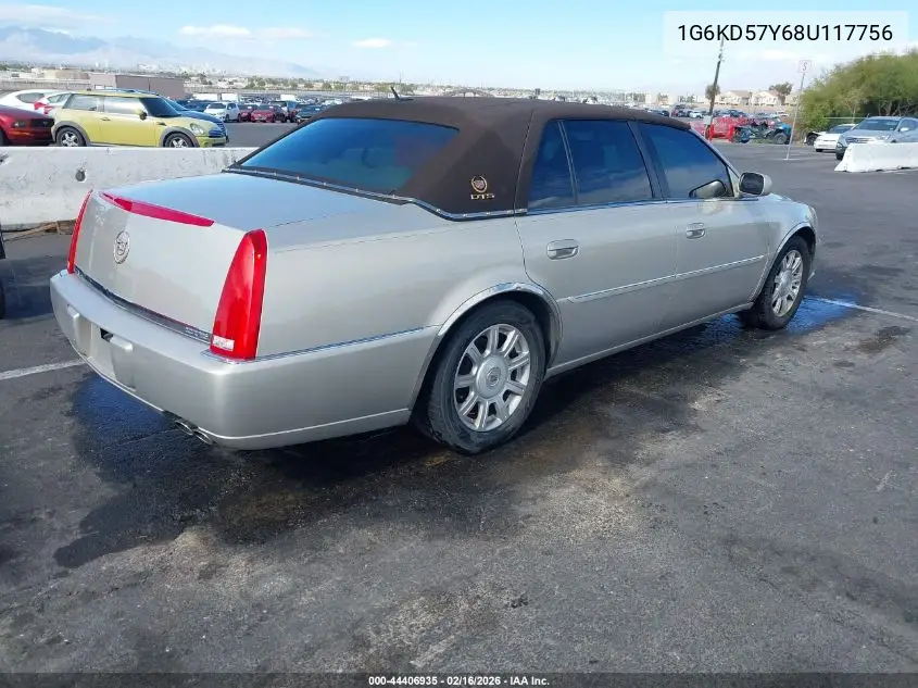 2008 Cadillac Dts 1Sa VIN: 1G6KD57Y68U117756 Lot: 44406935