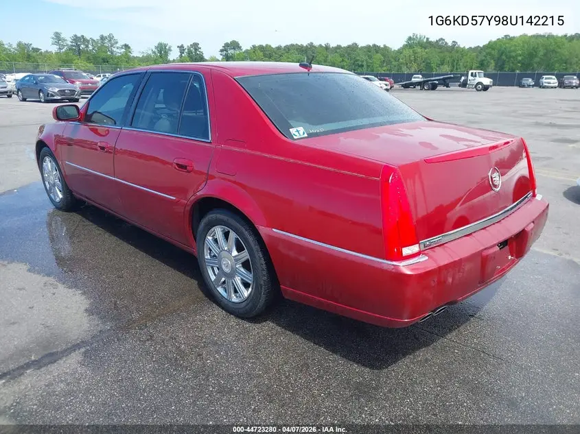 2008 Cadillac Dts 1Sd VIN: 1G6KD57Y98U142215 Lot: 44723280