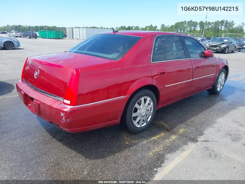 2008 Cadillac Dts 1Sd VIN: 1G6KD57Y98U142215 Lot: 44723280