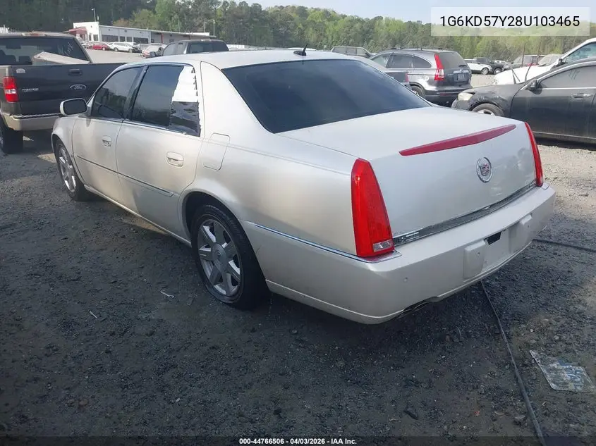 2008 Cadillac Dts 1Sc VIN: 1G6KD57Y28U103465 Lot: 44766506