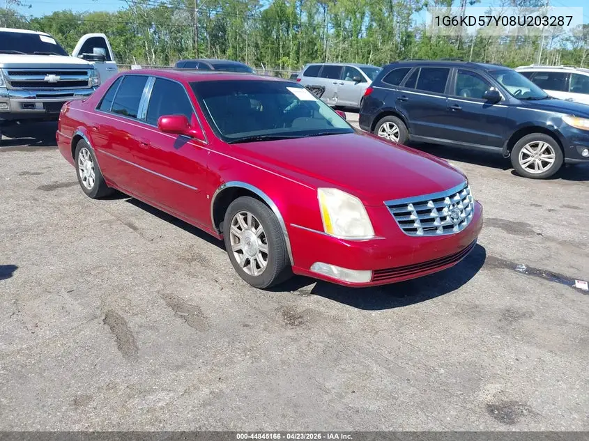 2008 Cadillac Dts 1Sc VIN: 1G6KD57Y08U203287 Lot: 44845166