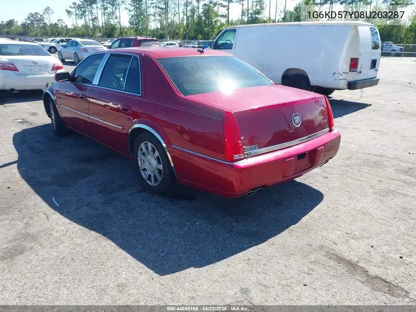 2008 Cadillac Dts 1Sc VIN: 1G6KD57Y08U203287 Lot: 44845166