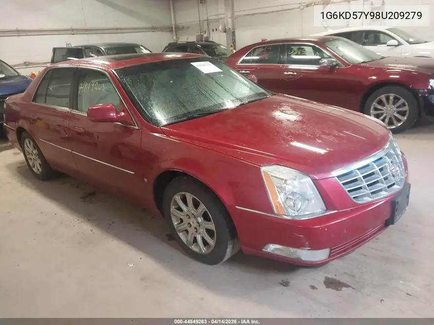 2008 Cadillac Dts 1Sd VIN: 1G6KD57Y98U209279 Lot: 44849263