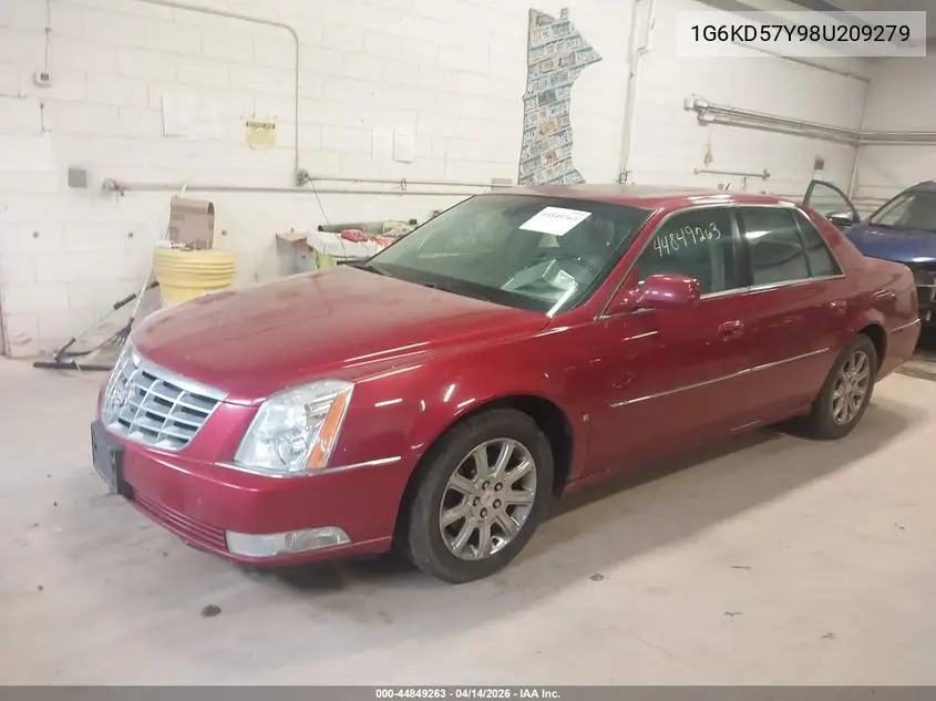 2008 Cadillac Dts 1Sd VIN: 1G6KD57Y98U209279 Lot: 44849263