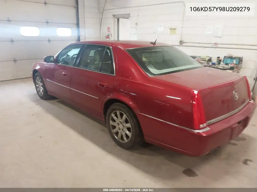 2008 Cadillac Dts 1Sd VIN: 1G6KD57Y98U209279 Lot: 44849263