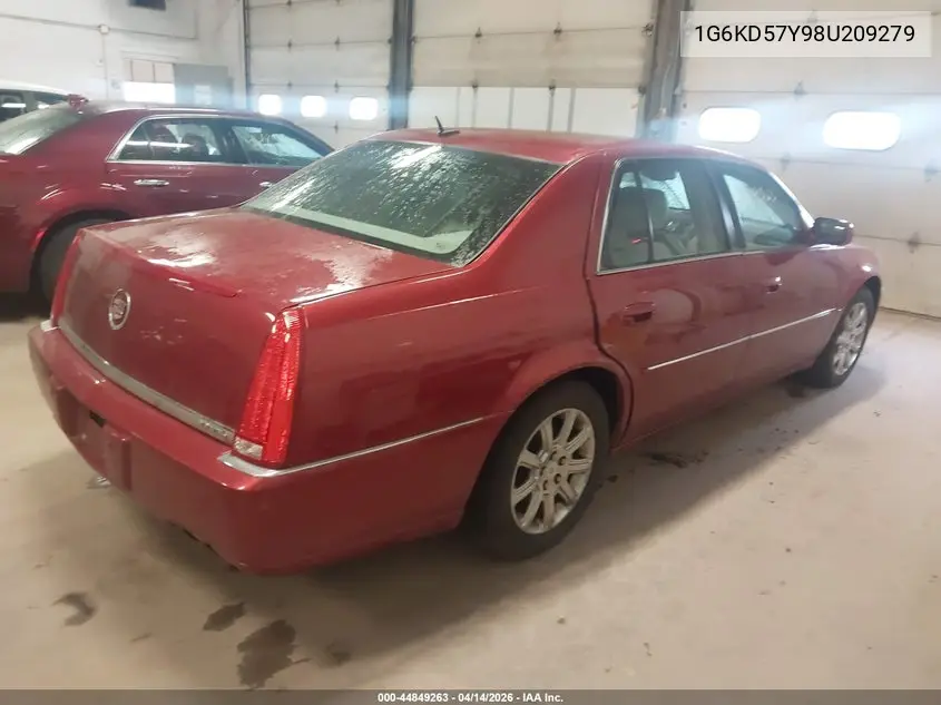 2008 Cadillac Dts 1Sd VIN: 1G6KD57Y98U209279 Lot: 44849263