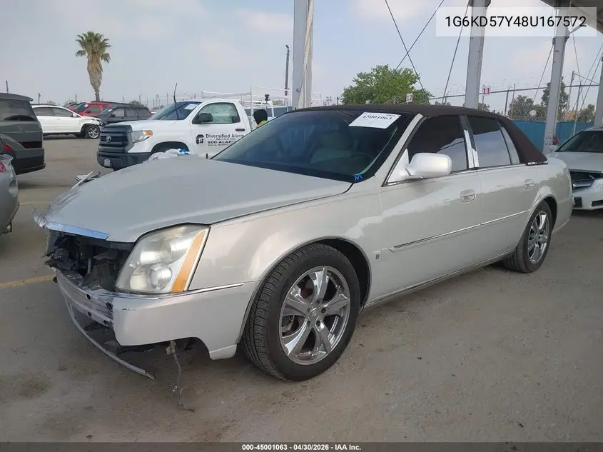 2008 Cadillac Dts 1Sc VIN: 1G6KD57Y48U167572 Lot: 45001063