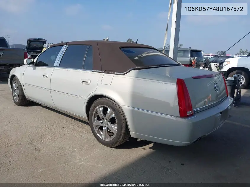 2008 Cadillac Dts 1Sc VIN: 1G6KD57Y48U167572 Lot: 45001063