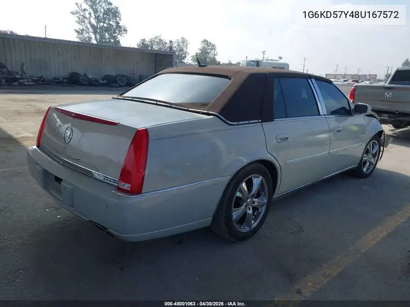 2008 Cadillac Dts 1Sc VIN: 1G6KD57Y48U167572 Lot: 45001063