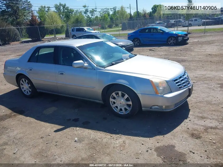 2008 Cadillac Dts 1Sa VIN: 1G6KD57Y48U140906 Lot: 45100731